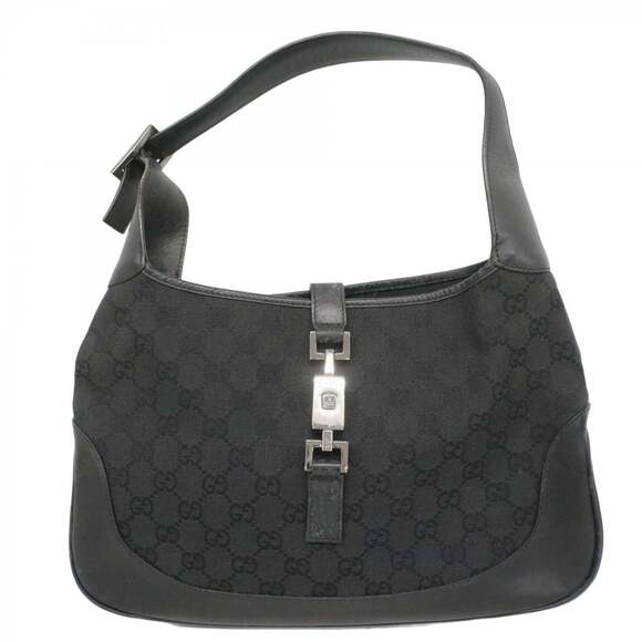 Gucci Handbags - GUCCI Black Canvas Jackie Shoulder Bag